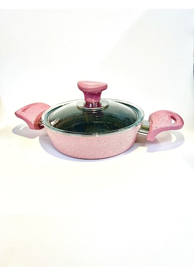 Döküm Granit Kapaklı Yumurta Sahanı 18 Cm Pembe