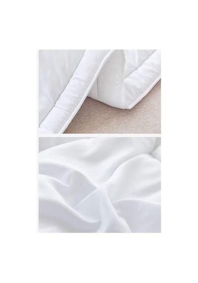 Microfiber Çift Kişilik Yorgan Kapitone Yıkanabilir Mevsimlik Microfiber Yorgan 195x215 Cm, Beyaz Diğer