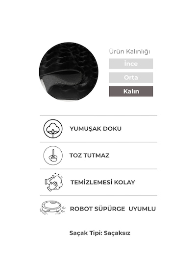 Yüksek Kalite Ekstra Yumuşak Siyah Kaymaz Özel Tabanlı Tavşan Bubble Peluş Halı