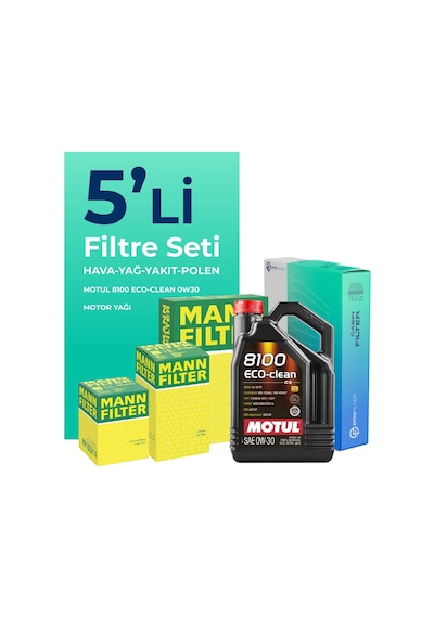 Mann Fiat Fiorino 1.3 Dizel Filtre Bakım Seti Motul Motor Yağlı Euro 6 (2015-2024) 5 Li