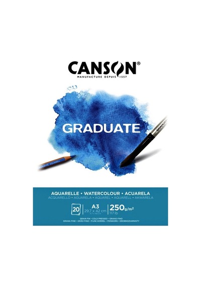 Canson Sulu Boya Bloğu Graduate 20 Syf A3 250 Gr