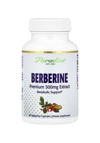Paradise Herbs, Berberine, 500 Mg, 60 Vegetarian Capsules