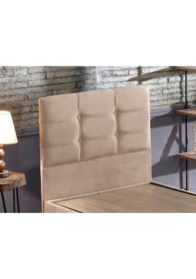 Nironyatak Niron Polo Baza Ve Başlık Seti - 90X190 Cm Tek Kişilik Sütlü Kahv