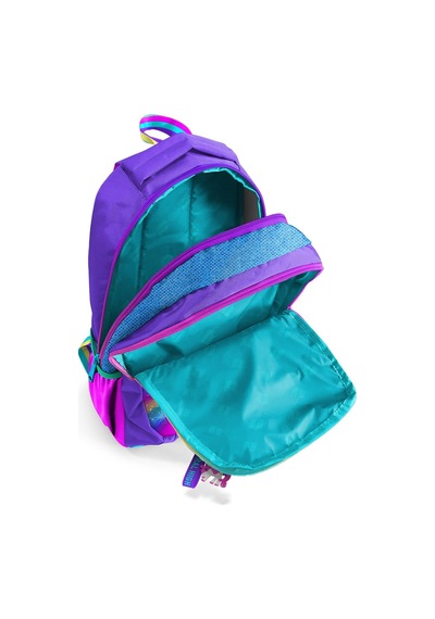 Coral High Kids Mor Simli Unicorn Desenli Üç Bölmeli Okul Sırt Çantası 23663