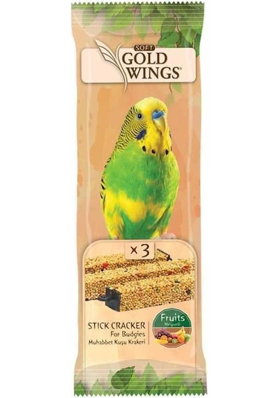 Gold Wings Meyveli Muhabbet Kuş Kraker 3'lü