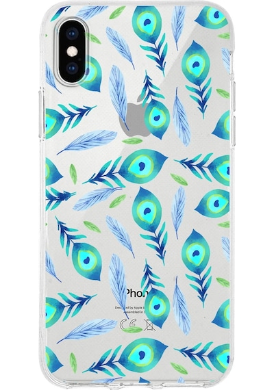 Printify Apple Uyumlu iPhone X İle 1mm Slim Fit Devil Eye 3 Baskılı Şeffaf Kılıf 0166c