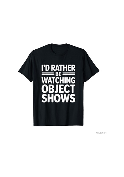 Flood Of Style Object Shows Komik Object Shows Çocuk Erkek Tişörtü Erkekler Kadınlar İçin %100 Pamuklu Tiş Siyah