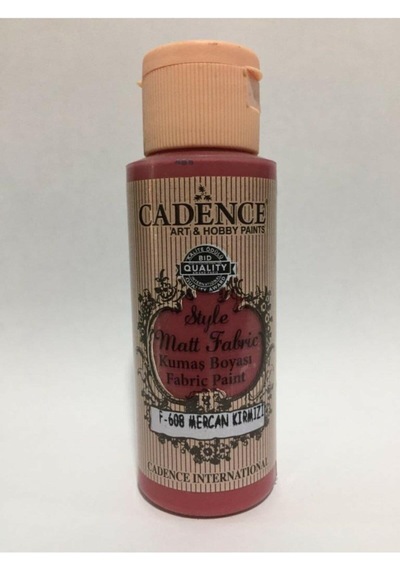 Cadence Style Matt Fabric Kumaş Boyası F 608 Mercan
