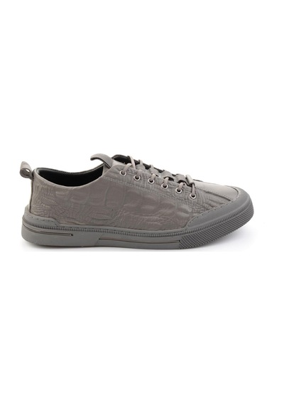 Gri Hakiki Deri Erkek Sneaker E01900251044 Gri