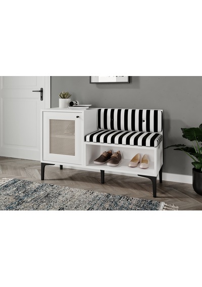 Trio White Tarz Ayakkabılık %100mdf Beyaz