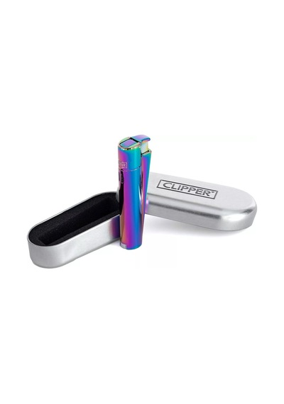 Clipper Özel Kutusunda Rüzgardan Etkilenmez Jet Alev Metal Çakmak - Icy