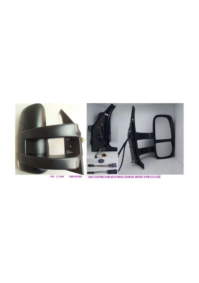 Iveco Daıly Elektrikli Ayna 2006-2014 Sinyalli Uzun Kol Antenli 10 Pin 7+2+1 Sağ Oem No:580136756