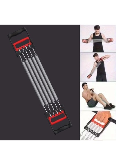 Göğüs Genişletme Ve Kuvvet Egzersiz Aleti 5 Yaylı 5 Kademeli Ayarlanabilir Fitness Ve Kuvvet Antrenmanı Ekipmanı Çok Renkli