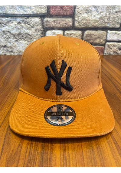 Hamze Ny Newyork Nakışlı Hiphop Snapback Rapper Drip Şapka Cap Taba