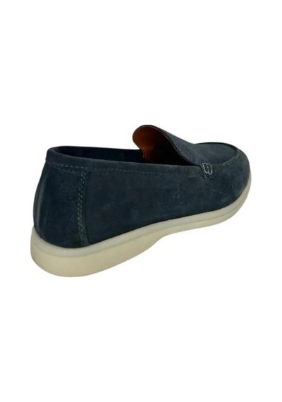 Kemal Tanca 852 661 Erkek Hakiki Deri Loafer Ayakkabı Mavi