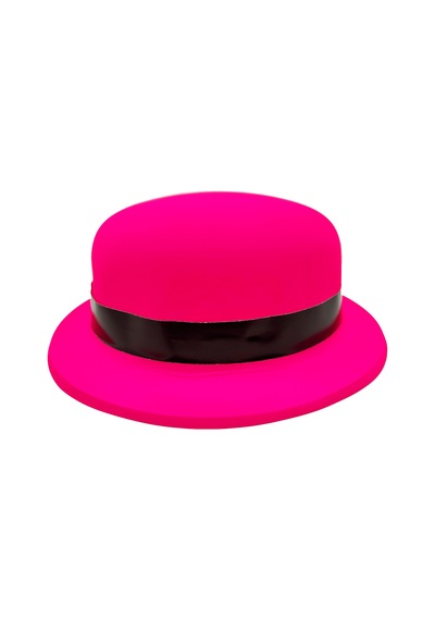 Neon Partisi Pembe Renk Melon Plastik Parti Şapkası