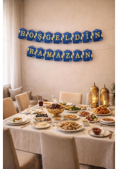 "hoş Geldin Ramazan" Dekorlu Süsü, Ramazan Süsleri, Ramazan Tavan Süsü Ürünleri Ramazan Süsleri, Sahur İftar