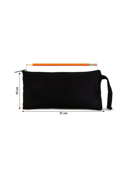 Rakerplus Siyah 21x10 Cm Fermuarlı Gabardin Kumaş Kalemlik
