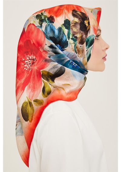 Armine Twill İpek Eşarp 24ya9133 36 - Desenli