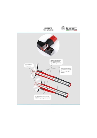 Osca 2000 Gr Fiber Saplı Çekiç