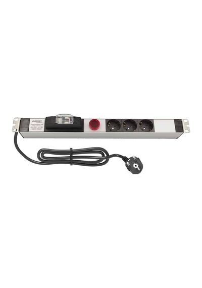 Amp Connect 19" 1u 3'lü Schuko Sigortalı Volt/amper Gösterheli Kabinet Grup Prizi Pdu 16a