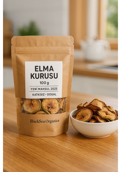 Blacksea Organics Doğal Atıştırmalık Dağ Elması Kurusu, Katkısız & Şeker İlavesiz 2025 Yeni Mahsül 100 G 100 G