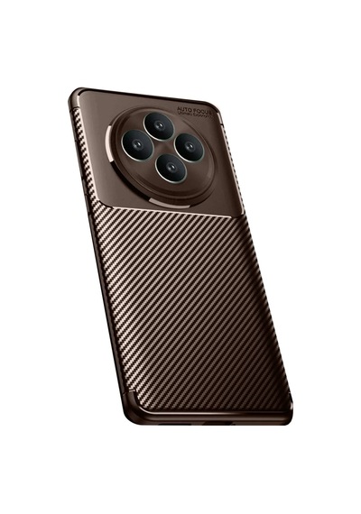 Newface Oppo Reno 11 Fs Kılıf Auto Focus Karbon Kapak - Kahverengi