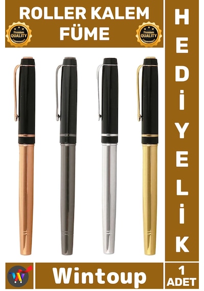 Kalem Lüks Ofis Hediyelik Tasarım Metal Akıcı Yazım Ergonomik Şık Kaliteli Roller Kalem Füme Çok Renkli