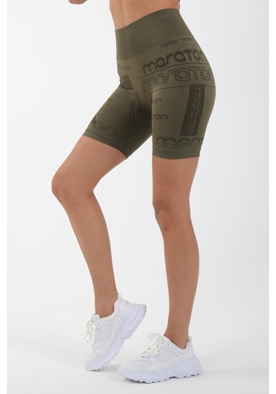 Maraton Active Slimfit Kadın Koşu Haki Şort 818015-haki