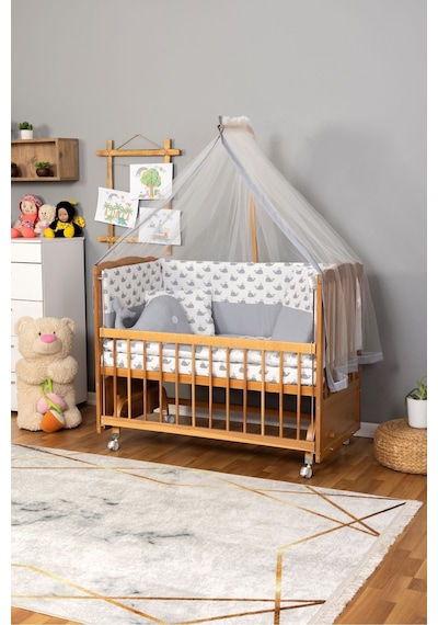Ahşap Beşik Anne Yanı Beşik Doğal Vernikli 60x120 - Gri Balina Uyku Seti Yatak Tekerlekli Ahşap Ahşap Beşik Anne Yanı Beşik Doğal Vernikli 60x120 - Gri Balina Uyku Seti Yatak Tekerlekli Ahşap