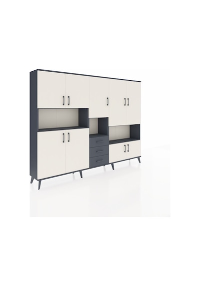 Arges Dolap 13 Raflı 3 Çekmeceli 9 Kapaklı 220x30x163 Antrasit-aytaşı/antrasit Aytası/antrasıt - Antrasıt Arges Dolap 13 Raflı 3 Çekmeceli 9 Kapaklı 220x30x163 Antrasit-aytaşı/antrasit Aytası/antrasıt - Antrasıt