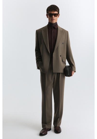 Antioch Relax Fit Kruvaze Erkek Blazer Ceket Haki