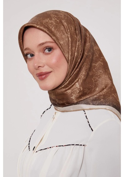Levidor Kristal Eşarp Bulut Batik Bej