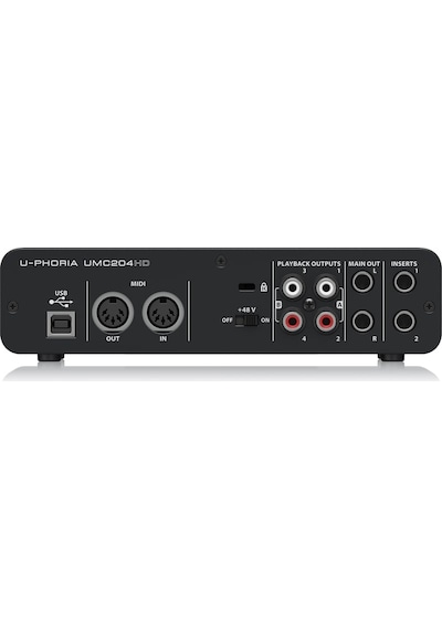 Behringer Umc204Hd 2X4. 24-Bit / 192 Khz Usb Ses / Mıdı Arayüzü Behringer Umc204Hd 2X4. 24-Bit / 192 Khz Usb Ses / Mıdı Arayüzü