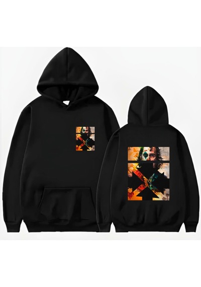 Startmore Joker Basklı Kapişonlu Sweat Siyah