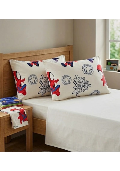 Elegancehome Flanel Spider %100 Pamuk İkili Yastık Kılıfı Çok Renkli