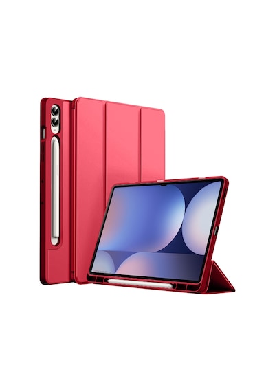 Samsung Galaxy  Uyumlu Tab  S10 Plus X820 12.4 İnç Kılıf  Premium Silikon Kalem Bölmeli Smart Case Kapaklı Kılıf