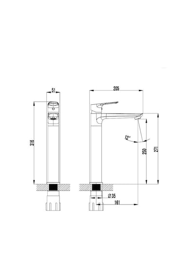 Creavit Solo Uzun Lavabo Bataryası So6500