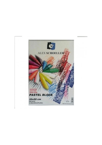 Alex Artist - 35X50 Pastel Fon Blok Spiralli 220 Gr *Yeni