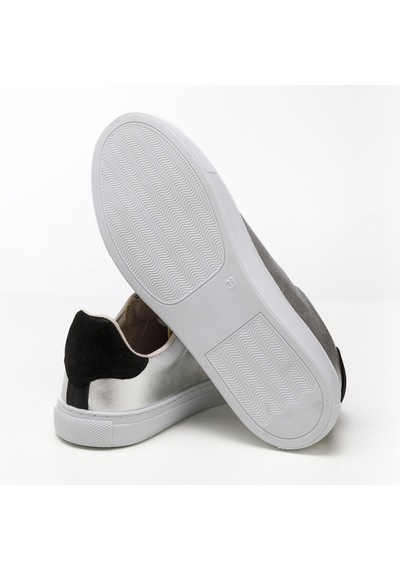 Gümüş Siyah Sim Sneaker Günlük Kadın Mar-25y-209-02 John May Gümüş-siyah Sim Gümüş Siyah Sim Gümüş - Siyah