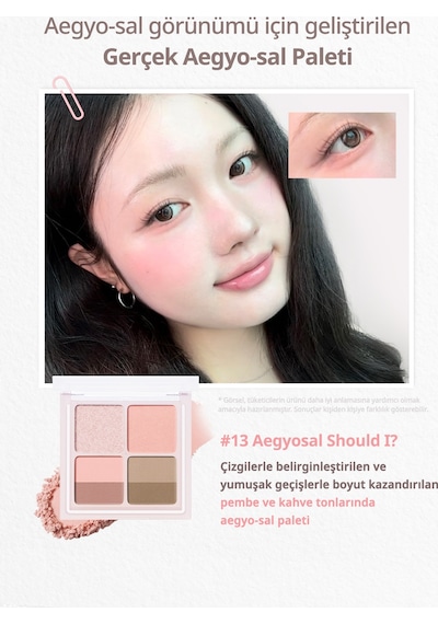 Işıltılı, Mat Tonlarda 4lü Far Paleti Perıpera Ink Pocket Shadow Palette 13 Aegyosal Should I