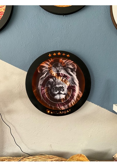 Galatasaray Baskılı Bluetooth Bağlantılı Rgb Led Işıklı Tablo