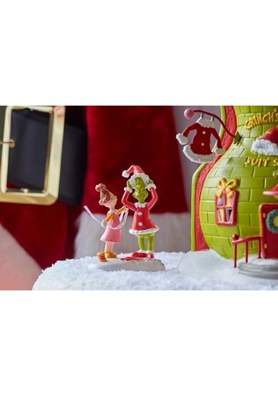 Department 56 Dr. Seuss The Grinch Village Aksesuarları Santy Suit Heykelcik İçin Takılıyor, 8 Cm, Çok Renkli