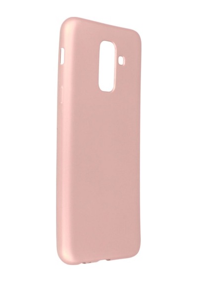Samsung Galaxy Uyumlu A6 Plus 2018 Kılıf Esnek Yapılı First Silikon Kapak Rose Gold
