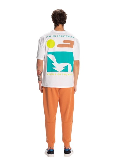 Kappa Erkek Mavi Regular Fit Tişört Beyaz