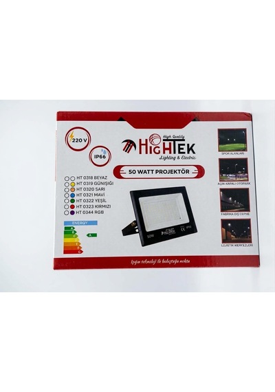 Hightek 50w Yeşil Led Projektör