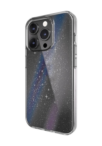 Apple Uyumlu iPhone 15 Pro Kılıf Imd Baskılı Bumper Lisanslı Switcheasy Cosmos Nebula Kapak Şeffaf