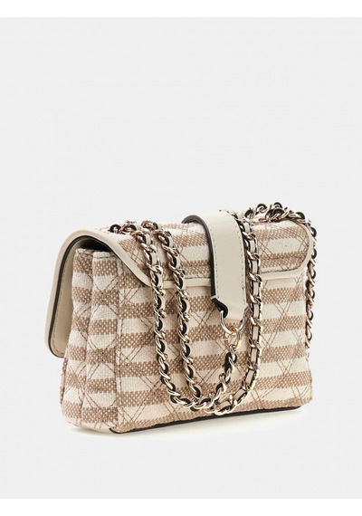 Guess Giully Iı Küçük 2 Bölmeli Kadın Bej Çapraz Çanta Hwag9673740-tmu