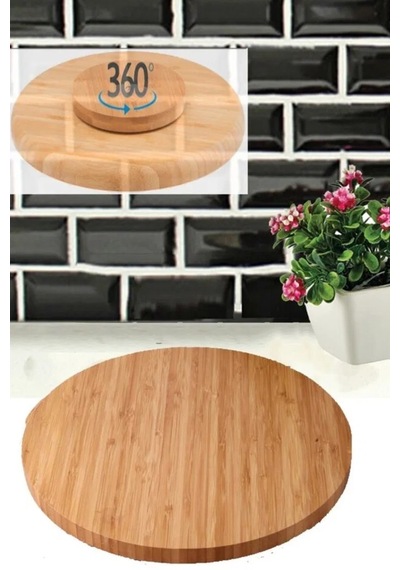 Bambu Döner Standlı 30 Cm Lüx Sunum Tabağ 28x28x3, 5cm Royaleks-bls3030dbnr Standart