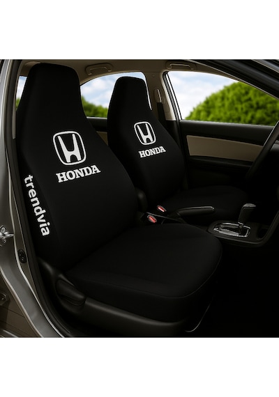 Honda Uyumlu Siyah Renk Penye Kumaş Oto Koltuk Kılıfı Takımı Ön Ve Arka Servis Kılıfı Seti